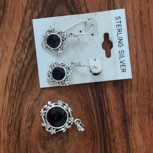 Matching Earring and Pendant (Sterling Silver)